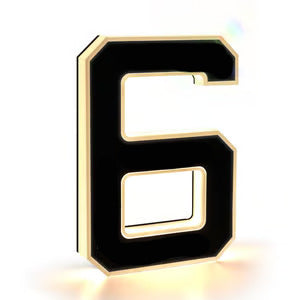 LED acrylic doorplate number light with Christmas-themed design, ideal for holiday home exterior decoration.