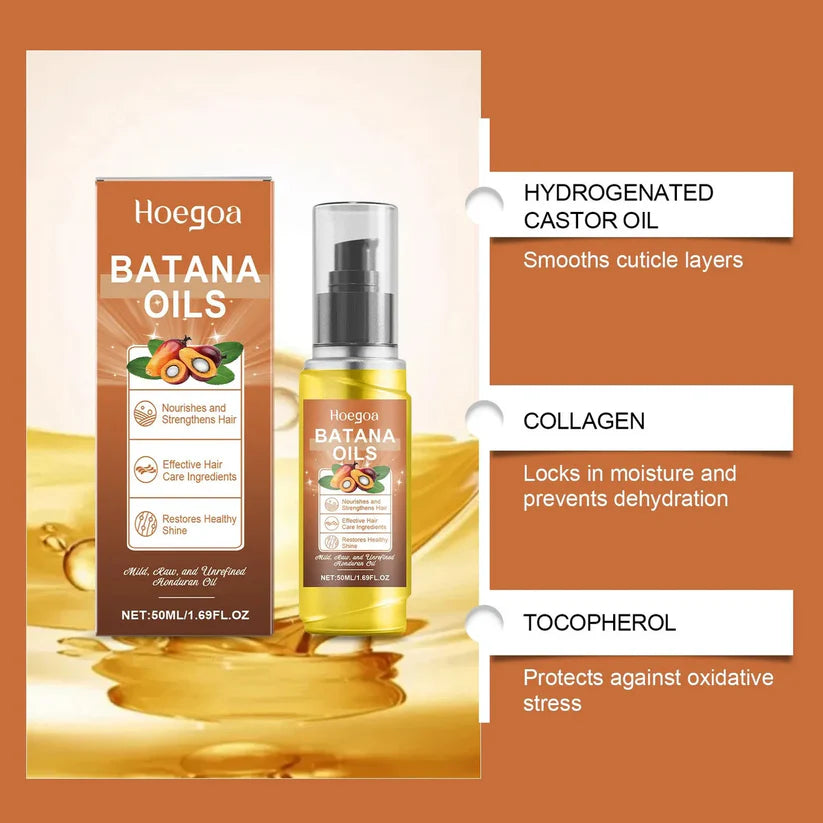 URBANOMAX Batana Moisturizing Hair Care Spray bottle with pump, designed for nourishing and hydrating hair.