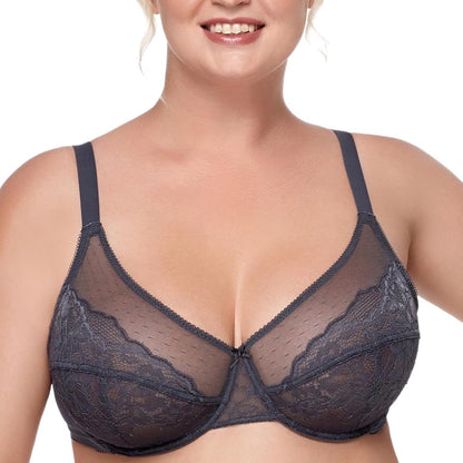 Urbanomax women's full coverage minimizer underwire bra with festive Christmas design, offering comfortable support and shaping.