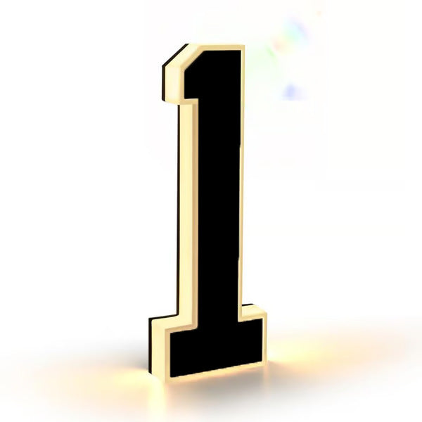 Christmas LED acrylic doorplate number light with festive Christmas design, ideal for holiday home address display.