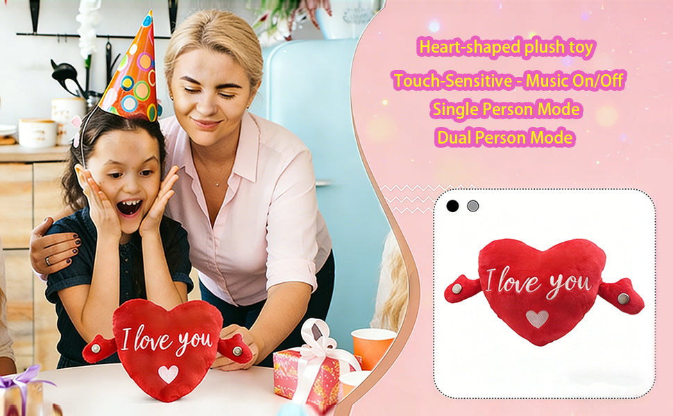 URBANOMAX CuddleHeart™ Music Toy with soft fabric and plush heart shape, perfect for comforting and entertaining children.
