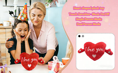 URBANOMAX CuddleHeart™ Music Toy with soft fabric and plush heart shape, perfect for comforting and entertaining children.