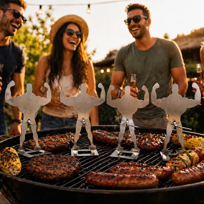 URBANOMAX GrillGains™ System: Precision BBQ Basket with stainless steel construction and ergonomic handle for grilling and smoking.