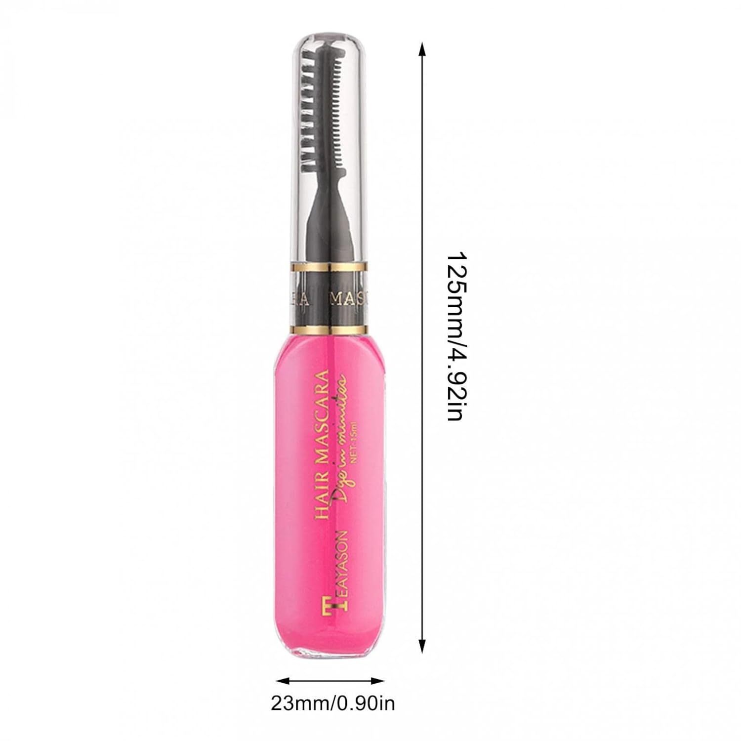 Christmas Professional Hair Dye Hair Mascara in 13 vibrant shades, showing colorful, temporary hair color application on hair strands.