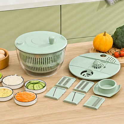 Urbanomax multifunctional vegetable salad dehydrator and cutter with stainless steel blades and adjustable settings for healthy food prep.