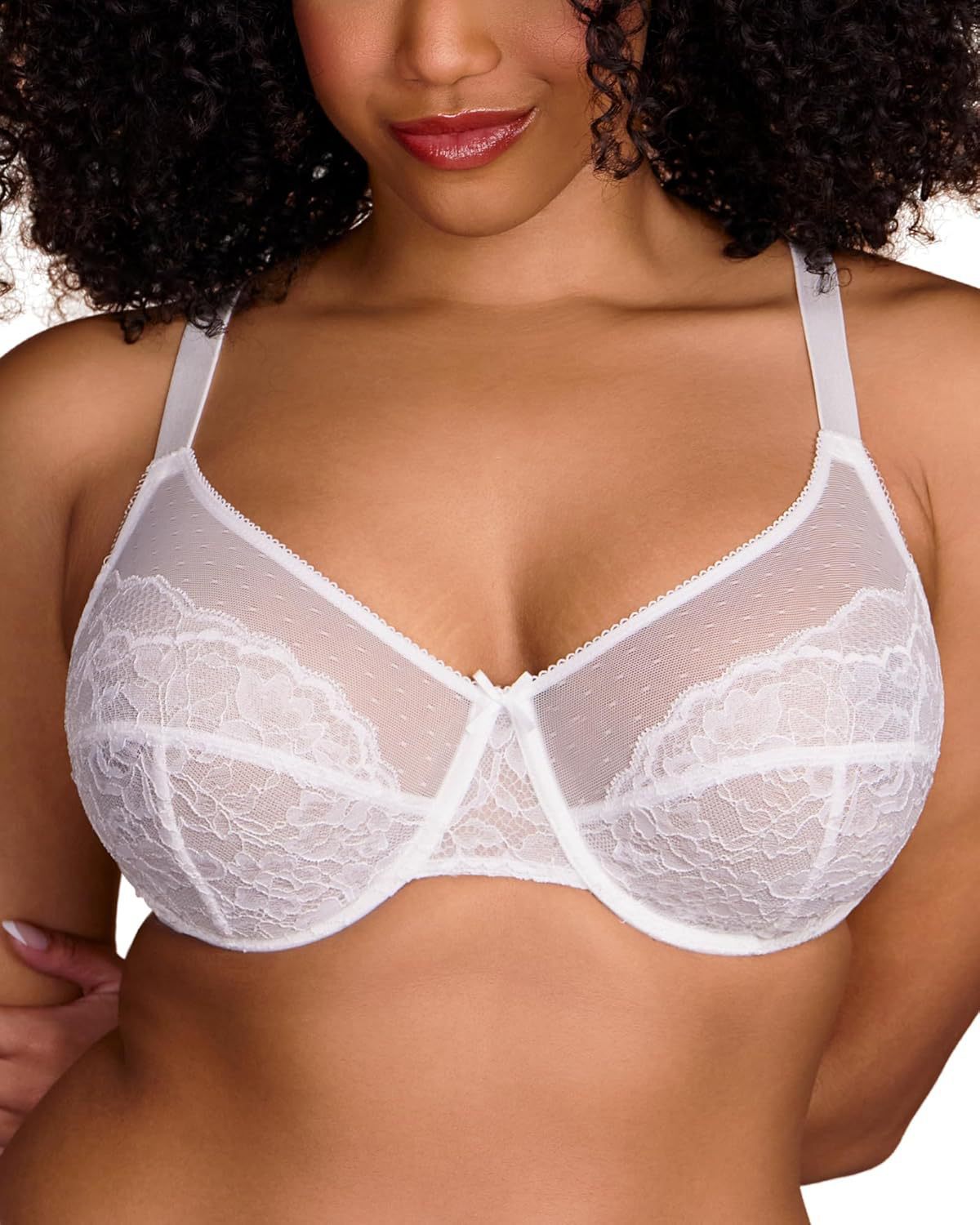 Urbanomax women's full coverage minimizer underwire bra with festive Christmas design, offering support and shaping.