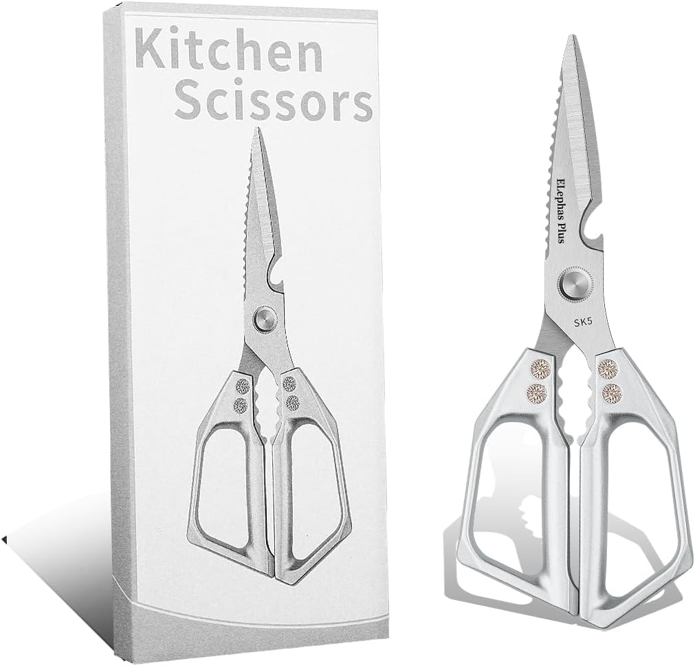 Urbanomax™ Pro Shears multi-function kitchen scissors with stainless steel blades and ergonomic handles for versatile food prep.
