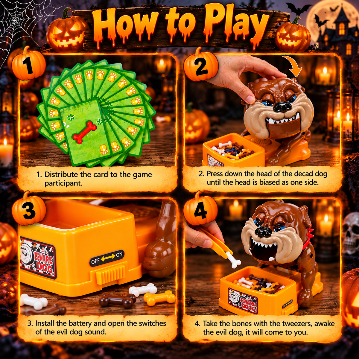 URBANOMAX™ Tricky Bulldog Bone Game – Funny Family Interactive Dog Toy