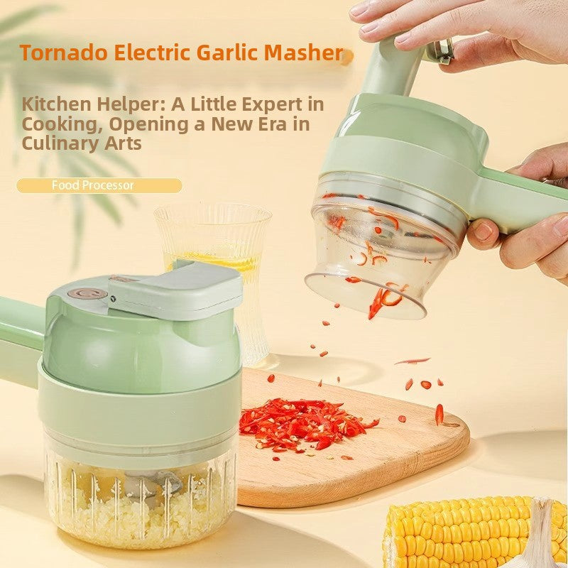 Multifunctional handheld electric vegetable cutter