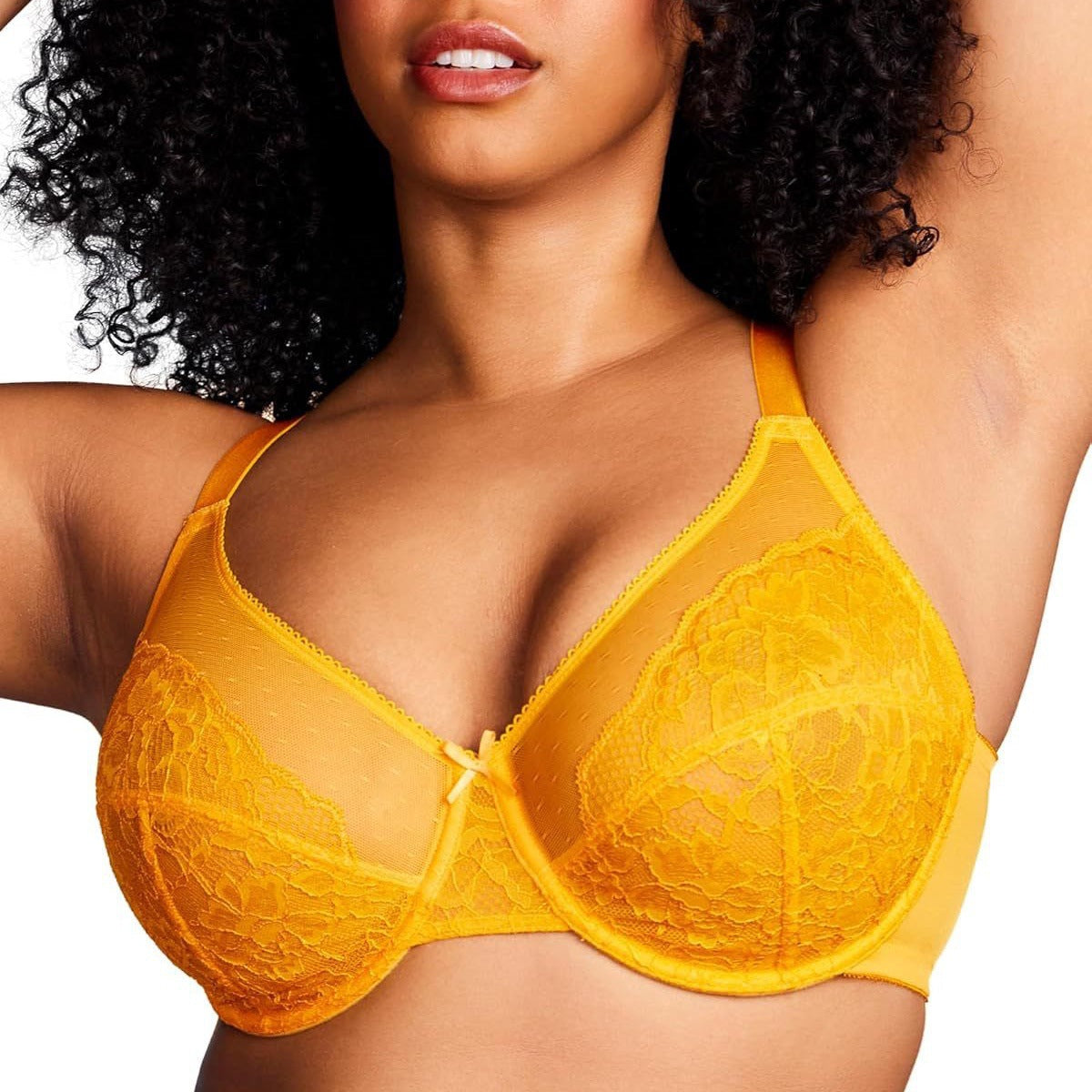 Urbanomax women’s full coverage minimizer underwire bra with festive Christmas-themed lace and supportive design.