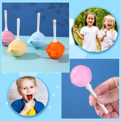 Urbanomax™ Silicone Lollipop Ice Cream Maker set with five colorful molds for homemade lollipops and ice cream treats.