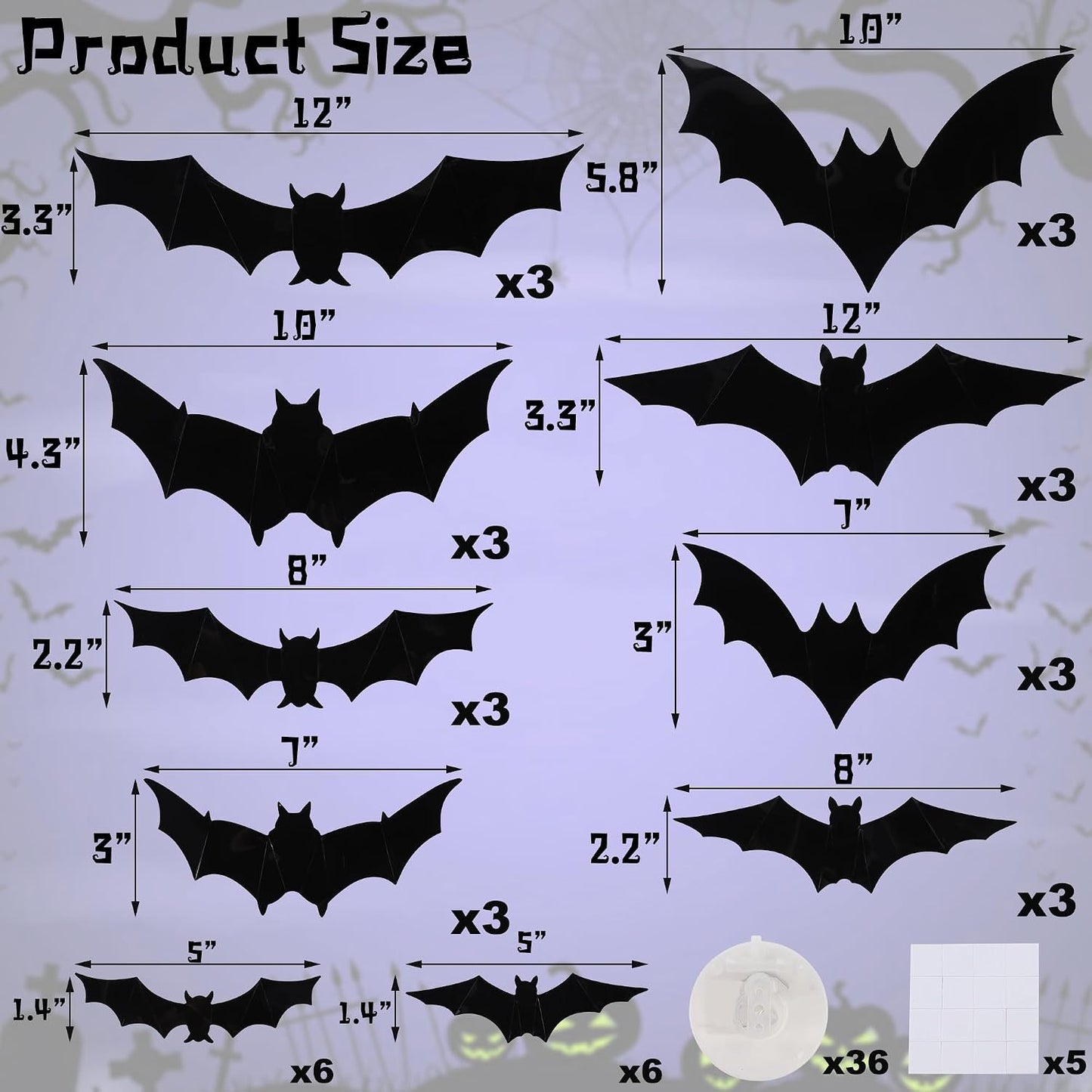 Bats Halloween Decoration with Remote