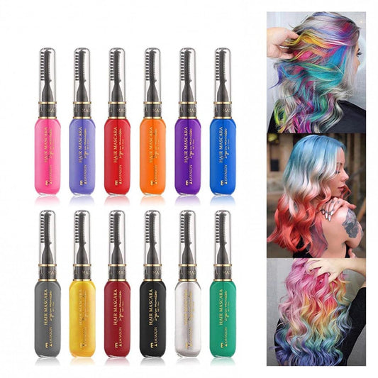 Christmas Professional Hair Dye Hair Mascara in 13 vibrant shades, featuring festive holiday-inspired hair color options.