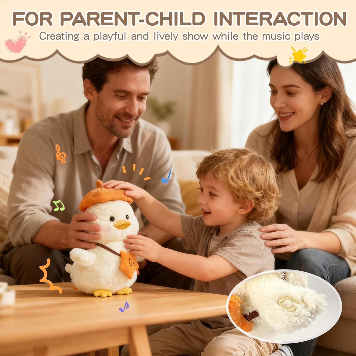 Christmas Easter talking duck toy for baby and toddler, colorful plastic Christmas-themed baby gift with animated features.