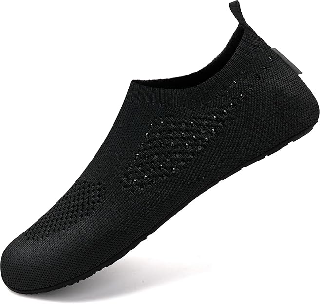 CHRISTMAS barefoot water shoes, lightweight travel house slippers for indoor and outdoor use, with breathable mesh design.