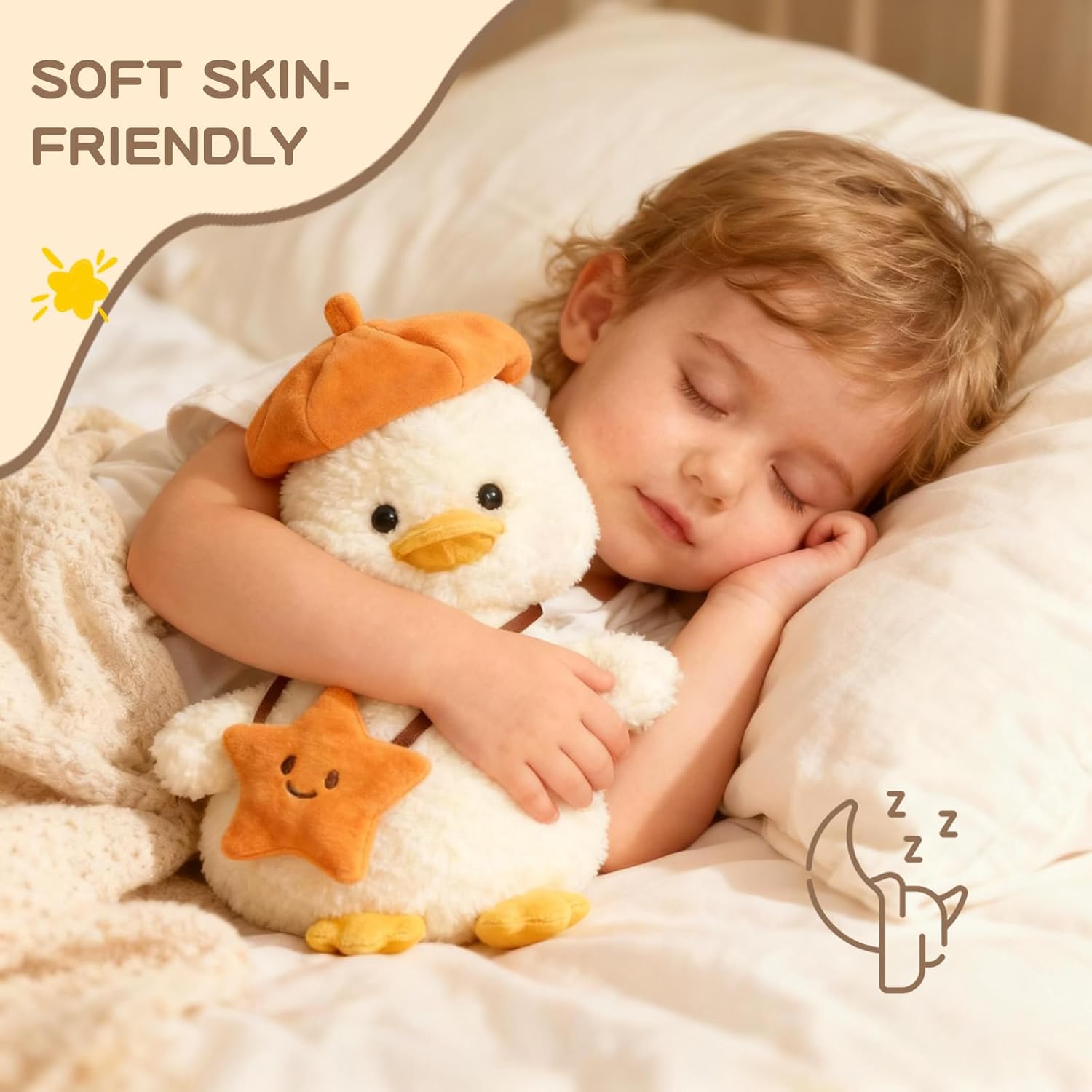 Christmas Easter talking duck toy for baby or toddler with festive holiday design, soft plush, and interactive features.