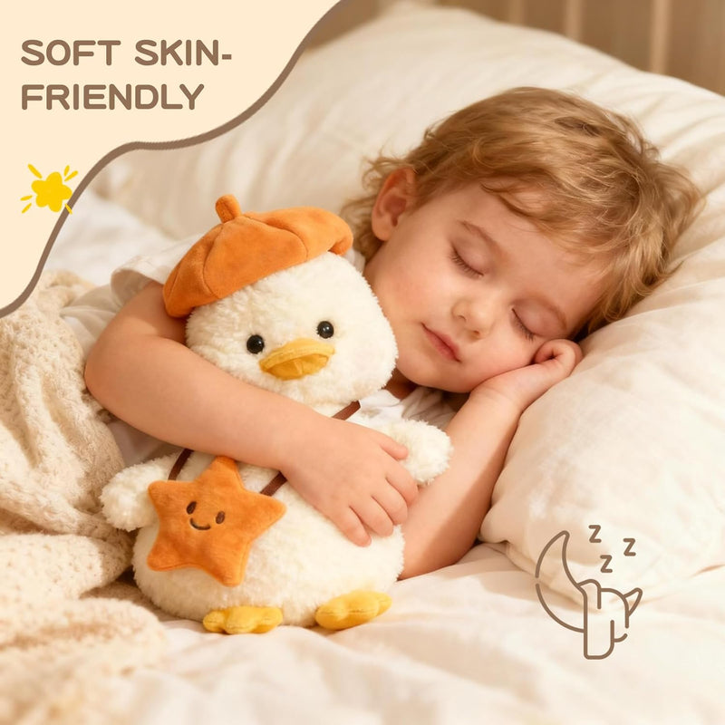 Christmas Easter talking duck toy for baby or toddler with festive holiday design, soft plush, and interactive features.
