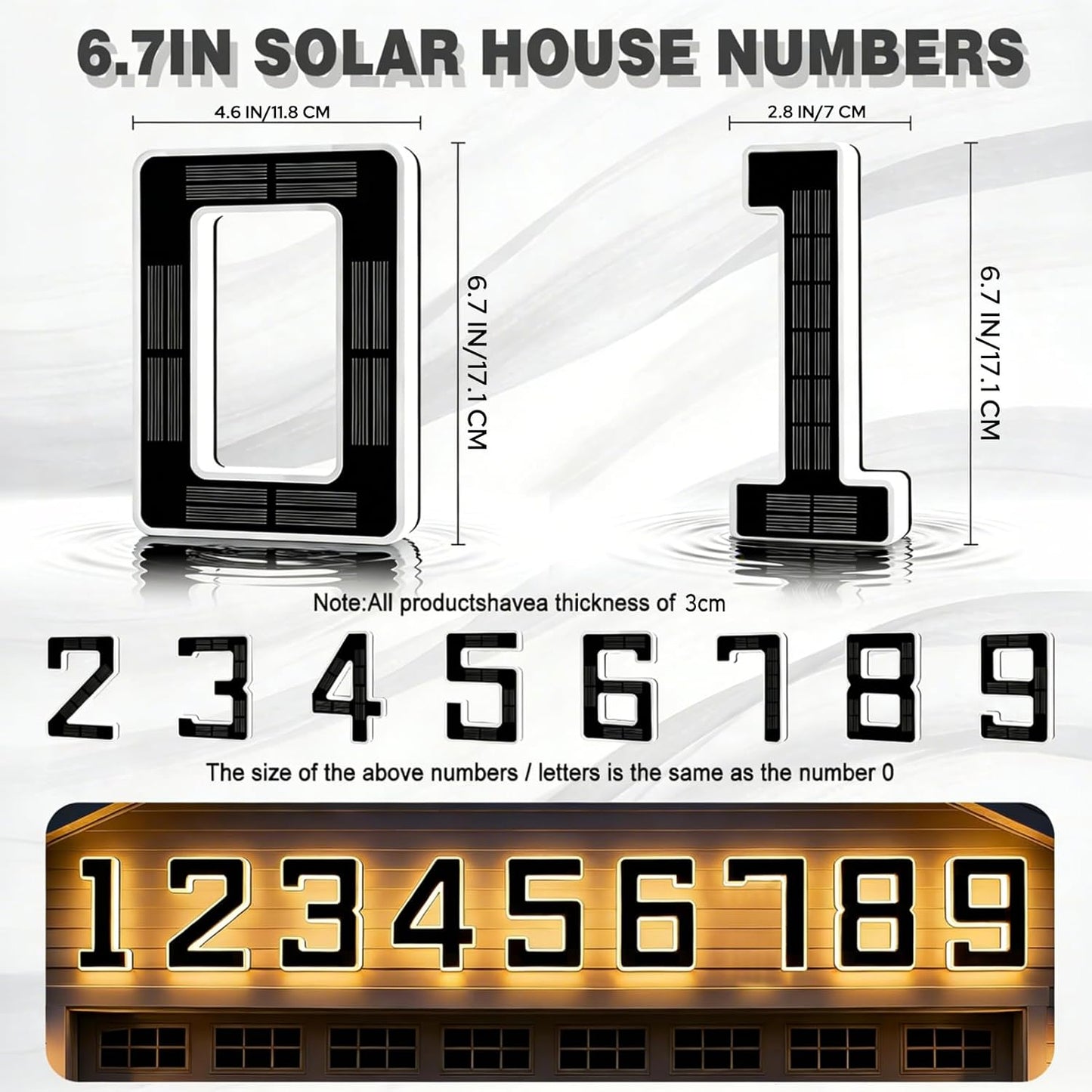 Christmas LED acrylic doorplate number light with festive design, suitable for holiday-themed home decor.