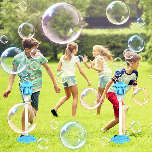 Christmas automatic bubble machine with built-in lights and music, perfect for festive holiday decorations and Christmas celebrations.
