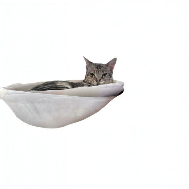 Christmas brand cat climbing frame with bed and desk, featuring multiple platforms, cozy bed, and workspace for indoor cats.