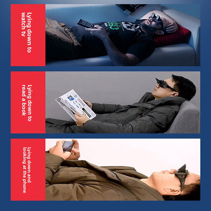 Christmas Video Reading Dual-Purpose Lazy Glasses, stylish and practical glasses designed for comfortable video reading during the holidays.