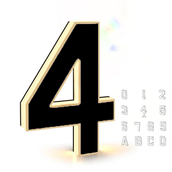 Christmas LED acrylic doorplate number light with illuminated number display, perfect for festive holiday home decoration.