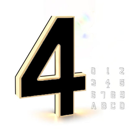 Christmas LED acrylic doorplate number light with illuminated number display, perfect for festive holiday home decoration.