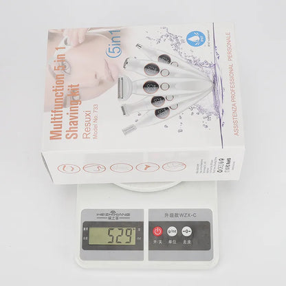 URBANOMAX Urbanomax 5-in-1 women’s hair removal device with multiple attachments for smooth, hair-free skin.