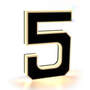 Christmas LED acrylic doorplate number light with illuminated digits, perfect for festive home entrance decor.