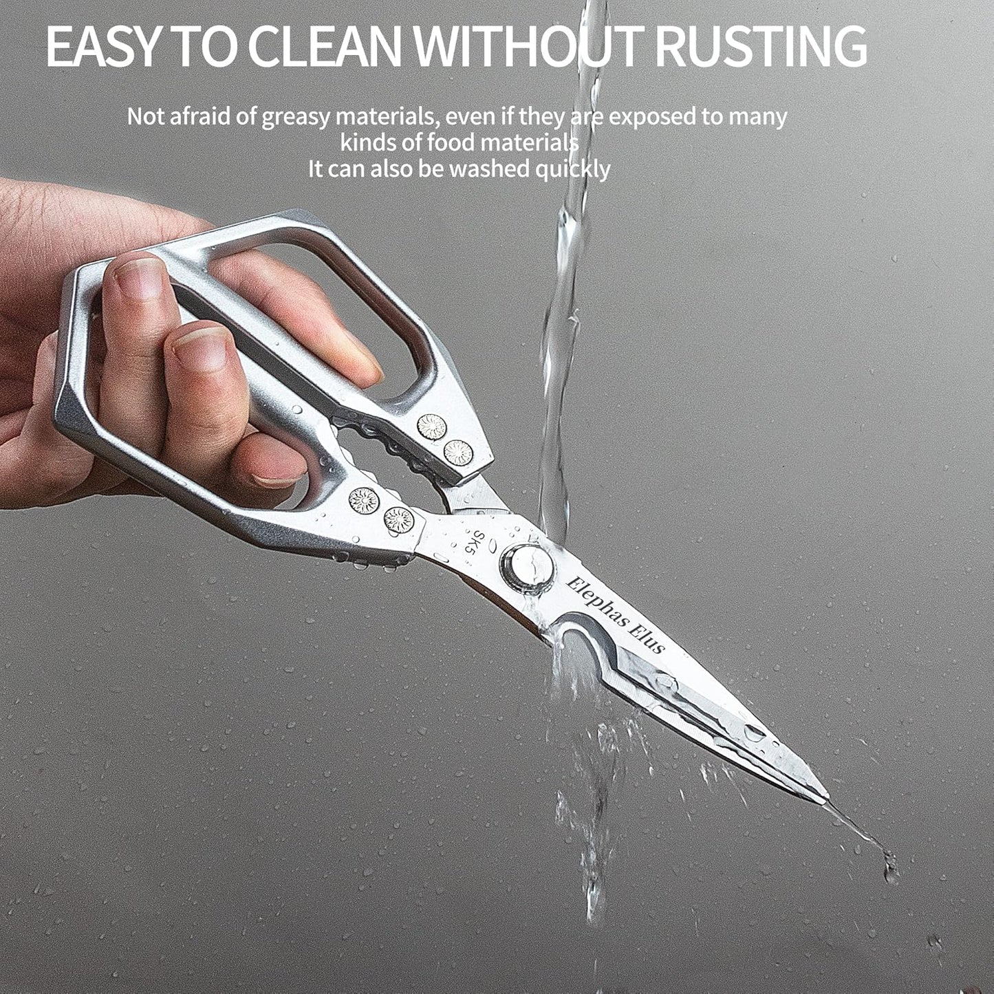 Urbanomax™ Pro Kitchen Scissors, multi-function shears with ergonomic handles and sharp blades for versatile kitchen tasks.
