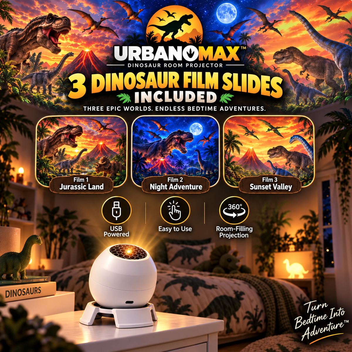 urbanomax™ Dinosaur Projector  Light