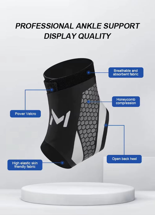 Christmas ankle support brace featuring adjustable straps for stability and comfort during activities.
