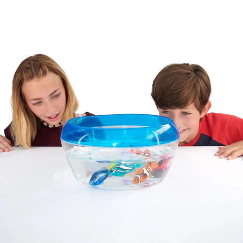 Colorful Magic Swimming Fish with Lights, set of 4 from URBANOMAX, showcasing vibrant fish toys with glowing features.