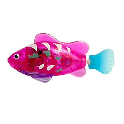Colorful URBANOMAX Magic Swimming Fish with Lights, set of 4, featuring vibrant fish toys with glowing LED lights.