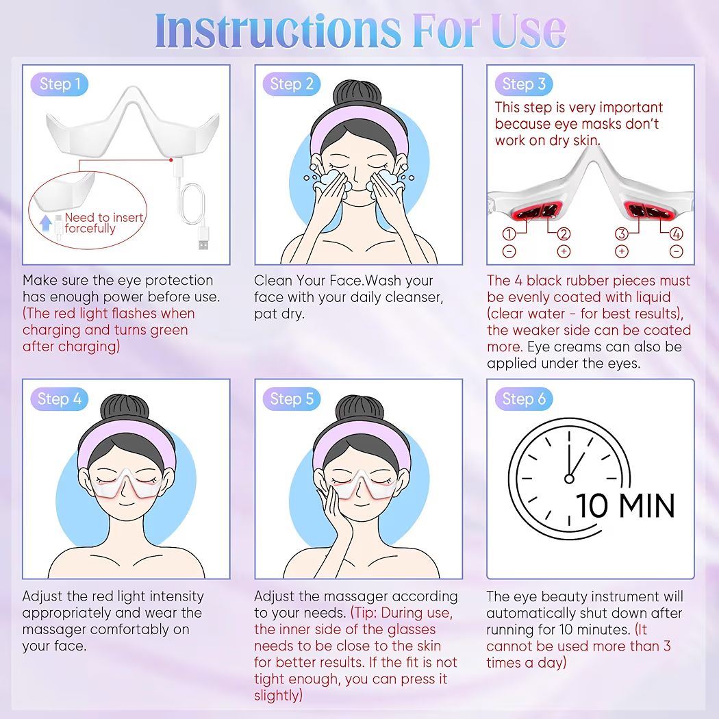 Urbanomax™️ Eye Massager showing a sleek black device with adjustable straps and control buttons for relaxing eye massage.