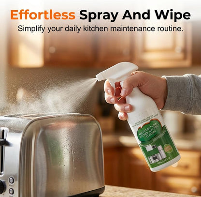 URBANOMAX multipurpose enzyme foam cleaner in a spray bottle, showing foaming cleaning action on various surfaces.