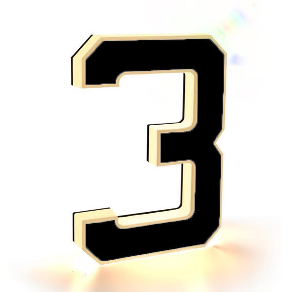 Christmas LED acrylic doorplate number light with illuminated numbers, ideal for holiday decoration and door identification.