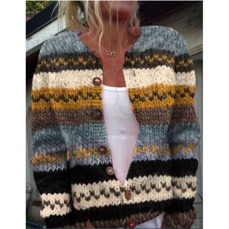 Urbanomax women's 3D digital printed cardigan sweatshirt jacket, styled as a casual dress with vibrant pattern and comfortable fit.