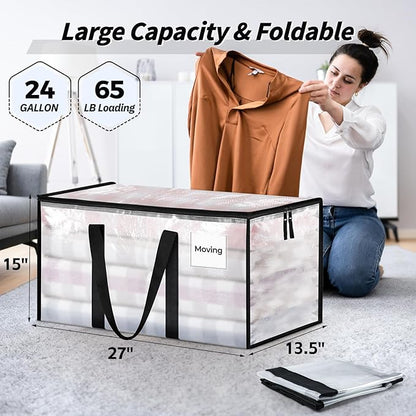 Urbanomax heavy-duty moving bag made of durable material, shown with handles and spacious interior for moving and storage.
