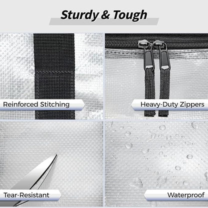 Heavy duty URBANOMAX moving bag made of durable material, designed for secure storage and transport of belongings.