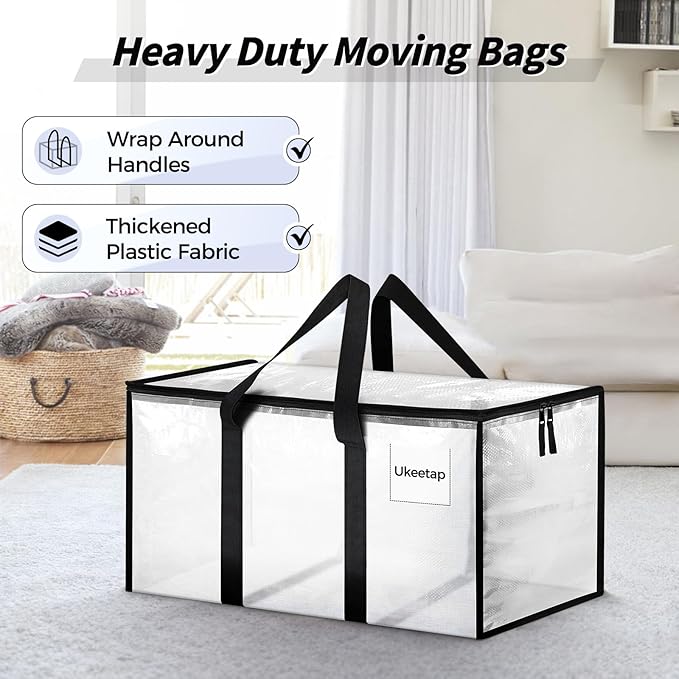 URBANOMAX heavy duty moving bag with reinforced handles and durable material for secure, large-scale moving and storage.