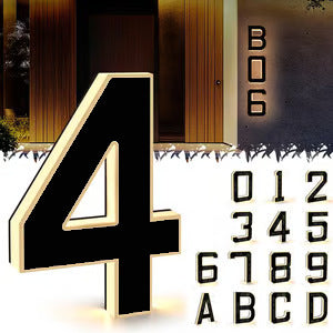 Christmas LED acrylic doorplate number light with festive holiday design, ideal for Christmas-themed home decoration and address display.