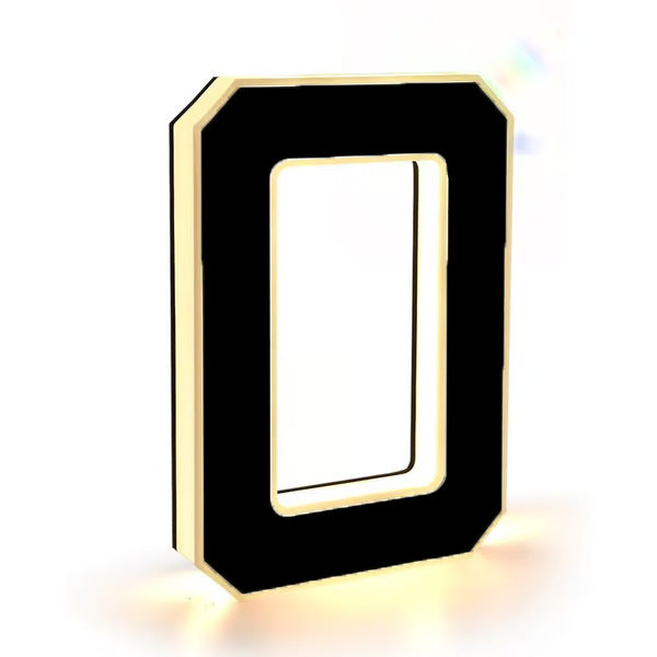 Christmas LED acrylic doorplate number light, festive holiday decor with illuminated house or door numbers
