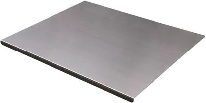URBANOMAX stainless steel cutting board with smooth, reflective surface and durable construction for kitchen food prep.