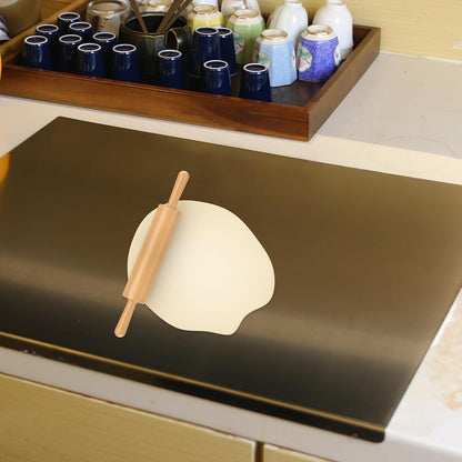 Urbanomax stainless steel cutting board with a sleek, durable surface ideal for food prep and kitchen use.