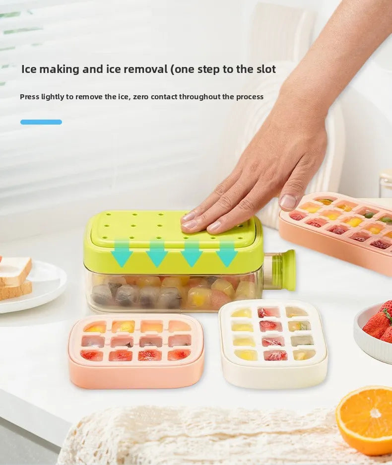 Urbanomax™ Ice Bottle Tray showing flexible silicone mold with ice-filled bottles ready for chilling drinks.