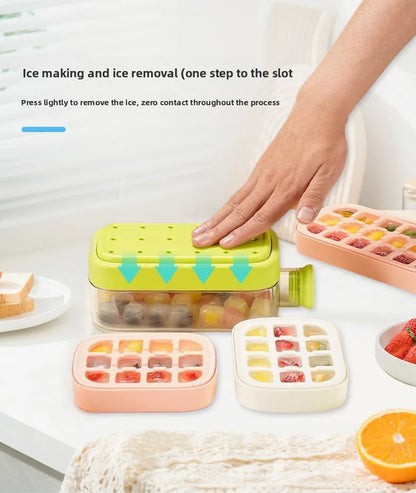 Urbanomax™ Ice Bottle Tray showing flexible silicone mold with ice-filled bottles ready for chilling drinks.