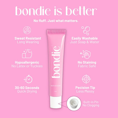 URBANOMAX body adhesive tube with applicator tip, showcasing strong, skin-safe glue for clothing or body use.