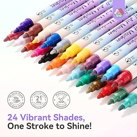 Urbanomax™️12 Colors Nail Polish Pen Set with vibrant, easy-to-use nail art pens displayed on a white background.