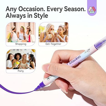 Urbanomax 12-color nail polish pen set with vibrant, precise applicators for detailed nail art and manicure designs.